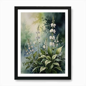 White Flowers 1 Art Print