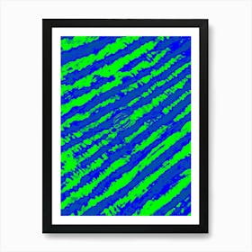 Abstract Pattern In Blue And Green Art Print