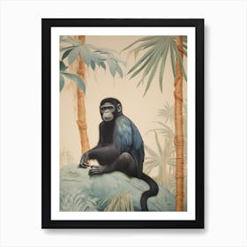 Bonobo 1 Tropical Animal Portrait Art Print