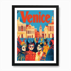 Aihrgdesign A 1970s Inspired Travel Poster For Venice 3 Art Print