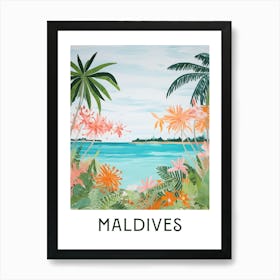 Maldives Travel Poster Art Print