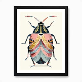 Colourful Insect Illustration Pill Bug 7 Art Print