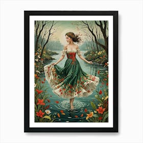 Dancing Christmas Spirit Art Print