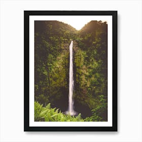 Waterfall In Hawaii - Rainforest Landscape Art Print
