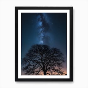 Tree In The Night Sky 3 Art Print