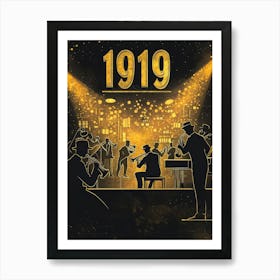 Aihrgdesign A Retro Poster Of A Lively 1919 Jazz Club Featuri 86dc328a 7daa 479d 84e3 0e69c26cefc0 3 Poster