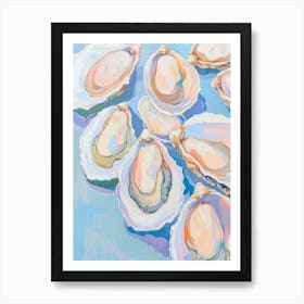 Colorful Oysters Seafood Art Print