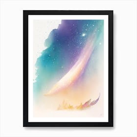 Comet Gouache Space Art Print