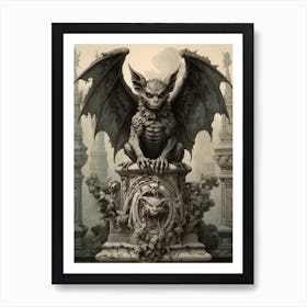 Gothic Gargoyle Art Print