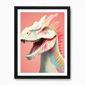 Colourful Dinosaur Spinosaurus 1 Art Print