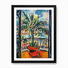 Window Lisbon Portugal In The Style Of Matisse 2 Art Print