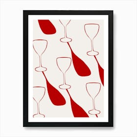 Liquid Therapy Red Art Print