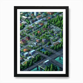 Vancouver Washington Pointillism 6 Art Print