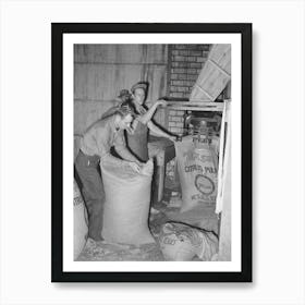Filling And Tying Sacks Of Citrus Pulp, Grapefruit Juice Canning Plant, Weslaco, Texas By Russell Lee Art Print