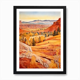Autumn National Park Painting Bryce Canyon National Park Utah Usa 1 Art Print