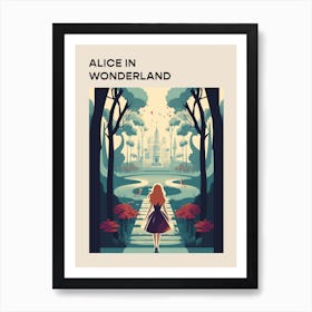 Alice In Wonderland Retro Poster 5 Art Print