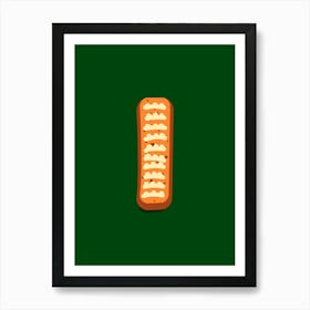 Gingerbread Christmas Letters Living Room Holiday Display Green 09 Art Print