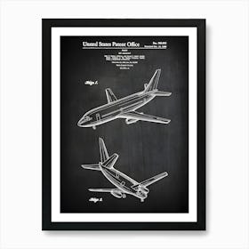 737 Airplane Decor Aircraft Decor Plane Decor Airplane Art Airplane Print Airplane Blueprint Airplane Art Va7371 Art Print