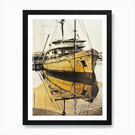 Ship In The Harbor 2 Art Print