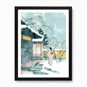 Nara Japan 4 Retro Illustration Art Print