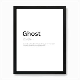 Ghost Definition Meaning Art Print