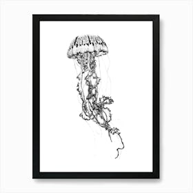 JDotwork Jellyfish Illustration Art Print