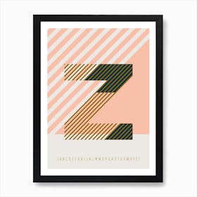 Z Typeface Alphabet Art Print