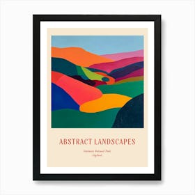 Colourful Abstract Dartmoor National Park England 2 Poster Art Print