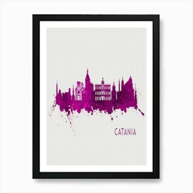 Catania Italy City Purple Art Print