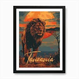 Vintage Tanzania Travel Poster Poster