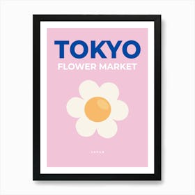 Flower Market Tokyo Japan Pink Art Print