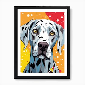 Pop Art Harlequin Great Dane 1 Art Print