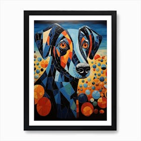 Mosaic Dog Art Print