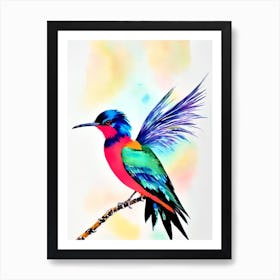 Hoopoe Watercolour Bird Art Print
