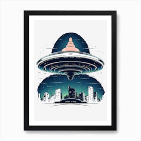 UFO mothership Art Print