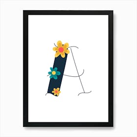 Living Room Floral Letters 01 Poster