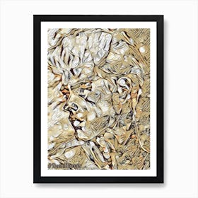 Portrait of Elvis Art Print