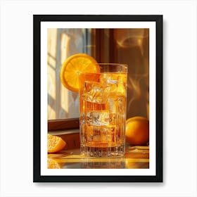 Glass Of Orange Juice 8 Art Print