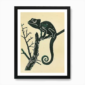 Chameleon In The Jungle Bold 2 Art Print