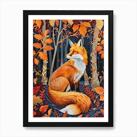 Solitary Fox In The Autumn 16 Art Print