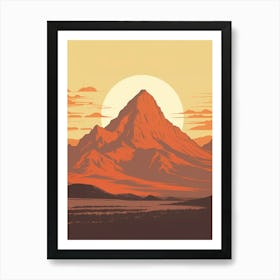 Mount Ararat Retro Poster 1 Art Print