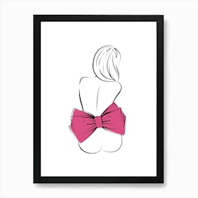 Backless Lady Art Print