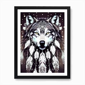 Wolf Painting 26 Art Print