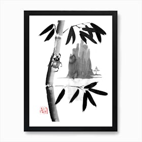 Beetle And Bamboo 02 Art Print