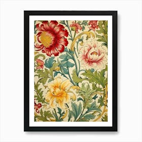 Floral Wallpaper 37 Art Print