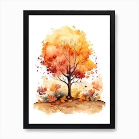 Cute Autumn Fall Scene 61 Art Print