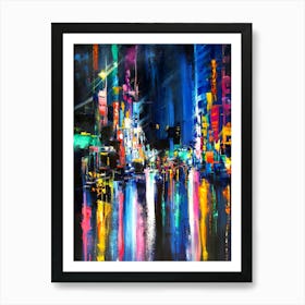 Cityscape At Night 1 Art Print