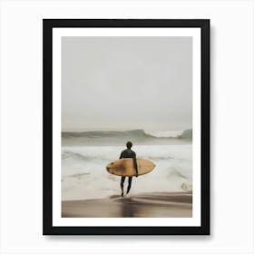 Surfer On The Beach 3 Art Print