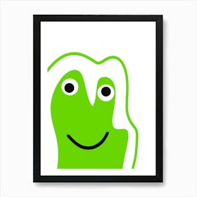 Cute Green Monster Art Print