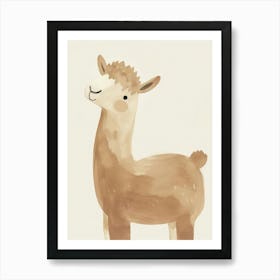 Charming Nursery Kids Animals Alpaca 4 Art Print